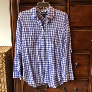 JCrew classic fit shirt in crinkle gingham size 4